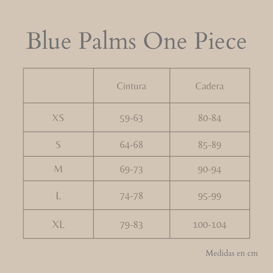 Blue Palms One Piece