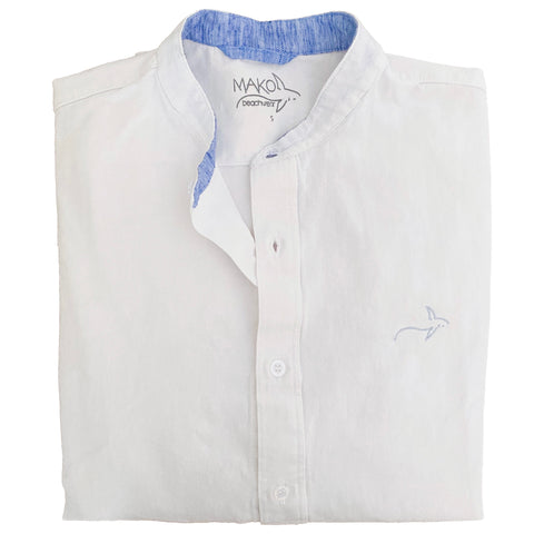 Camisa blanca detalles azules
