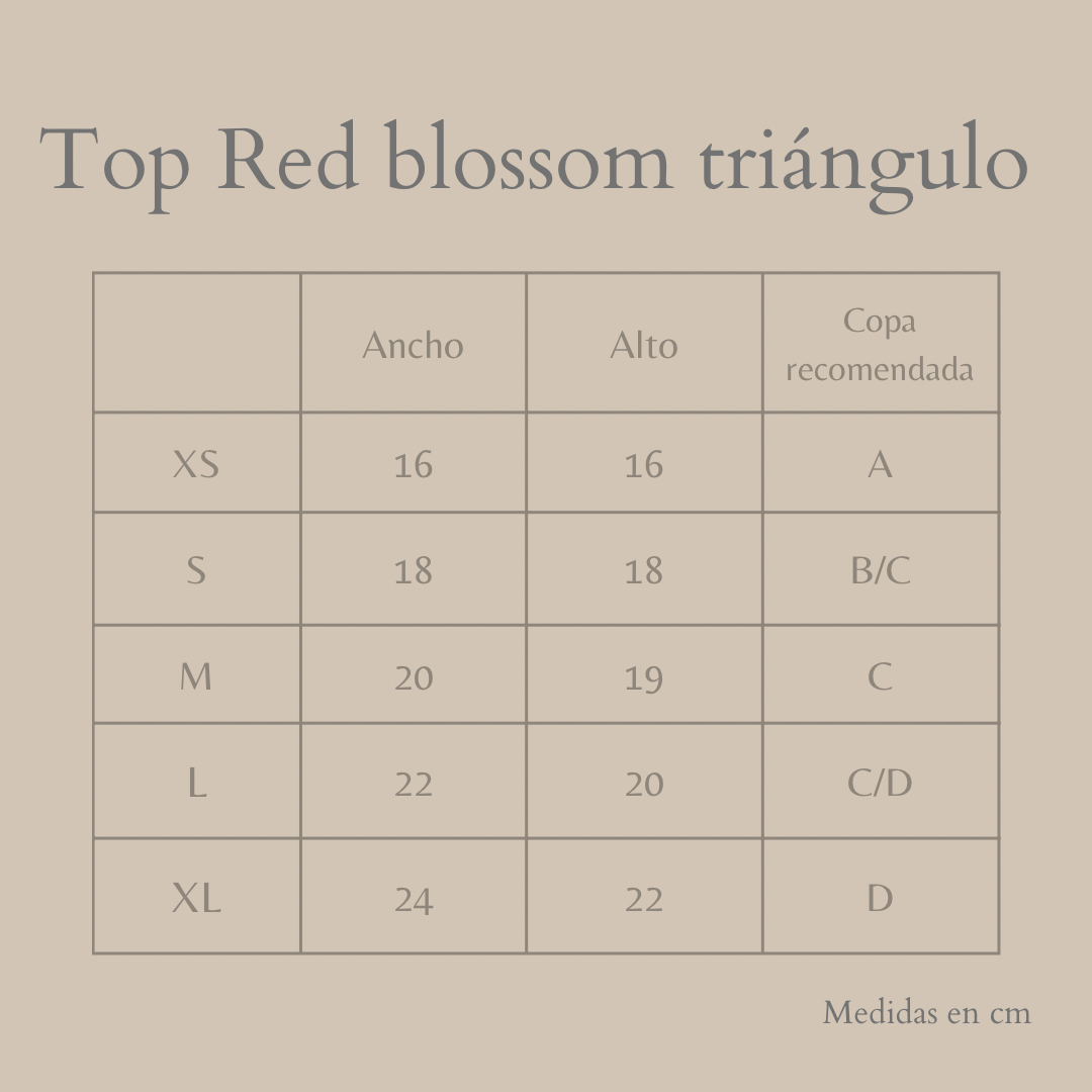 Red Blossom Top Triángulo